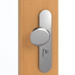 Detailansicht der Oberfläche von GARANT Wohnungseingangstür Buche Exklusiv CePaL mit Lichtausschnitt LA-DIN