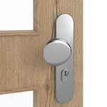 Detailansicht der Oberfläche von GARANT Wohnungseingangstür Authentic Risseiche CePaL mit Lichtausschnitt LA-11