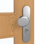 Detailansicht der Oberfläche von GARANT Wohnungseingangstür Eiche Premium CePaL mit Lichtausschnitt LA-11