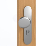 Detailansicht der Oberfläche von GARANT Wohnungseingangstür Eiche Premium CePaL mit Lichtausschnitt LA-3