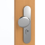 Detailansicht der Oberfläche von GARANT Wohnungseingangstür Buche Exklusiv CePaL mit Lichtausschnitt LA-4 schlossseitig