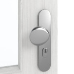 Detailansicht der Oberfläche von GARANT Wohnungseingangstür Authentic Grigio CePaL mit Lichtausschnitt LA-6