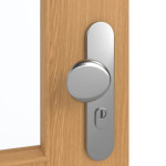 Detailansicht der Oberfläche von GARANT Wohnungseingangstür Eiche Premium CePaL mit Lichtausschnitt LA-6