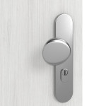 Detailansicht der Oberfläche von GARANT Wohnungseingangstür Authentic Grigio GCK08 mit Lichtausschnitt LA-7