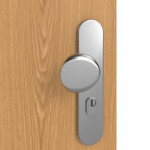 Detailansicht der Oberfläche von GARANT Wohnungseingangstür Eiche Premium CePaL mit Lichtausschnitt LA-8