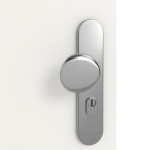 Detailansicht der Oberfläche von GARANT Wohnungseingangstür-Set Weißlack RAL 9016 mit Zarge und Beschlag