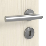 Detailansicht der Oberfläche von Gebürstete Pinie LA 24 bandseitig ProLine Duradecor Doppelflügeltür inkl. Zarge - Hörmann