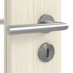 Detailansicht der Oberfläche von Gebürstete Pinie LA 24 schlossseitig ProLine Duradecor Doppelflügeltür inkl. Zarge - Hörmann