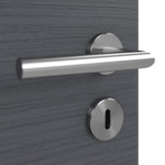 Detailansicht der Oberfläche von Doppelflügeltür Strukturiert Anthrazit Basic inkl. Zarge - Huga