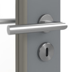 Detailansicht der Oberfläche von Doppelflügeltür LA 27 Ultramatt Hygge Grau Basic inkl. Zarge - Huga