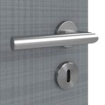 Detailansicht der Oberfläche von Doppelflügeltür LA 6 Raute Cotton like Hygge Grau Basic inkl. Zarge - Huga