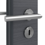 Detailansicht der Oberfläche von Doppelflügeltür LA 7 Strukturiert Anthrazit Basic inkl. Zarge - Huga