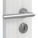 Detailansicht der Oberfläche von GARANT Doppelflügeltür inkl. Zarge Authentic Grigio GCK08 mit Lichtausschnitt LA-DIN