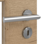 Detailansicht der Oberfläche von GARANT Doppelflügeltür inkl. Zarge Quer Authentic Risseiche CPL mit Lichtausschnitt LA-DIN Sprosse SP10