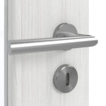 Detailansicht der Oberfläche von GARANT Doppelflügeltür inkl. Zarge Authentic Grigio GCK08 mit Lichtausschnitt LA-DIN Sprosse SP2