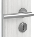 Detailansicht der Oberfläche von GARANT Doppelflügeltür inkl. Zarge Authentic Grigio GCK08 mit Lichtausschnitt LA-DIN Sprosse SP4