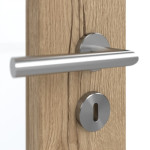 Detailansicht der Oberfläche von GARANT Doppelflügeltür inkl. Zarge Authentic Risseiche CPL mit Lichtausschnitt LA-2