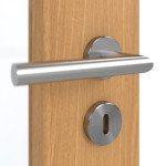 Detailansicht der Oberfläche von GARANT Doppelflügeltür inkl. Zarge Eiche Premium CPL mit Lichtausschnitt LA-2