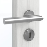 Detailansicht der Oberfläche von GARANT Doppelflügeltür inkl. Zarge Authentic Grigio CPL mit Lichtausschnitt LA-3