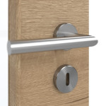 Detailansicht der Oberfläche von GARANT Doppelflügeltür inkl. Zarge Quer Authentic Risseiche CPL mit Lichtausschnitt LA-6