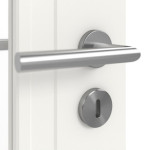 Detailansicht der Oberfläche in RAL 9016 von Montana 4 LA ClassicLine Weißlack Doppelflügeltür inkl. Zarge - Hörmann