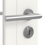 Detailansicht der Oberfläche in RAL 9016 von Lacuna 4 LA Classic Weißlack Doppelflügeltür inkl. Zarge - Huga