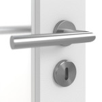 Detailansicht der Oberfläche von Pure 1 Schlossseite ProLine Duradecor Bütte Weiß Doppelflügeltür inkl. Zarge - Hörmann