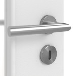 Detailansicht der Oberfläche von Bütte Weiß LA 24 schlossseitig Basic Durat Innentür - Huga