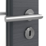 Detailansicht der Oberfläche von Strukturiert Anthrazit LA 11 Basic Innentür - Huga