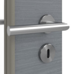 Detailansicht der Oberfläche von Strukturiert Hygge Grau LA 24 schlossseitig Basic Innentür - Huga