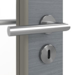 Detailansicht der Oberfläche von Strukturiert Hygge Grau LA 27 Basic Innentür - Huga