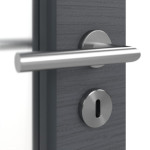 Detailansicht der Oberfläche von Strukturiert Anthrazit LA 27 Basic Innentür - Huga