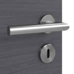 Detailansicht der Oberfläche von Strukturiert Anthrazit LA 4 Basic Innentür - Huga