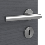 Detailansicht der Oberfläche von Strukturiert Anthrazit LA 6 Basic Innentür - Huga