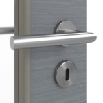 Detailansicht der Oberfläche von Strukturiert Hygge Grau LA 7 Basic Innentür - Huga