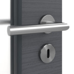 Detailansicht der Oberfläche von Strukturiert Anthrazit LA 7 Basic Innentür - Huga