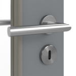 Detailansicht der Oberfläche von Ultramatt Hygge Grau LA 8 Basic Innentür - Huga