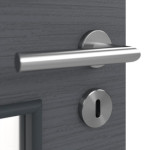 Detailansicht der Oberfläche von Strukturiert Anthrazit LA 9 Basic Innentür - Huga