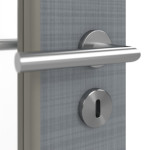 Detailansicht der Oberfläche von Cotton like Hygge Grau LA-DIN Basic Innentür - Huga