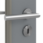 Detailansicht der Oberfläche von Ultramatt Hygge Grau LA-DIN Basic Innentür - Huga