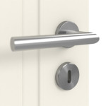 Detailansicht der Oberfläche von Lacuna 3 Classic Weißlack Innentür - Huga