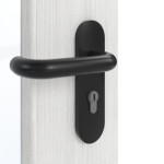 Detailansicht der Oberfläche von GARANT Rauchschutztür Authentic Grigio CePaL mit Lichtausschnitt LA-DIN