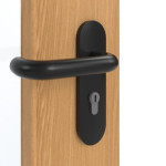 Detailansicht der Oberfläche von GARANT Rauchschutztür Eiche Premium CePaL mit Lichtausschnitt LA-DIN