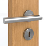 Detailansicht der Oberfläche von GARANT Schallschutztür Eiche Premium CePaL mit Lichtausschnitt LA-2