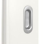 Detailansicht der Oberfläche von Weiß ähnlich RAL 9016 LA 8 Basic Lack Schiebetür - Huga