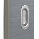 Detailansicht der Oberfläche von Schiebetür Strukturiert Hygge Grau LA 11 Basic - Huga