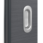 Detailansicht der Oberfläche von Schiebetür Strukturiert Anthrazit LA 11 Basic - Huga