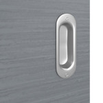 Detailansicht der Oberfläche von Schiebetür Strukturiert Hygge Grau LA 24 bandseitig Basic - Huga