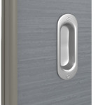 Detailansicht der Oberfläche von Schiebetür Strukturiert Hygge Grau LA 24 schlossseitig Basic - Huga