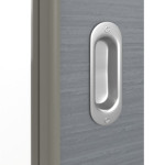 Detailansicht der Oberfläche von Schiebetür Strukturiert Hygge Grau LA 27 Basic - Huga